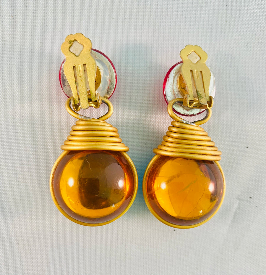Lucite Earrings Vintage