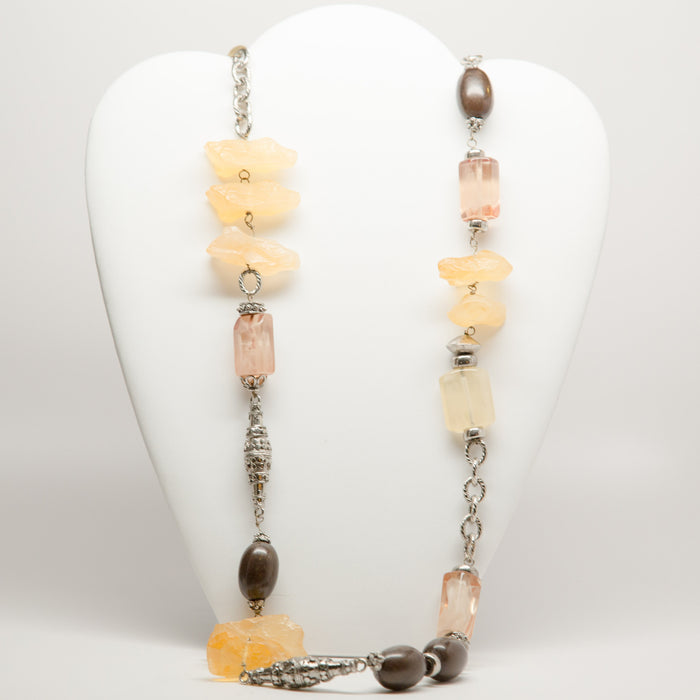 Dolce and Gabbana Long Strand Faux Stone and Bead Necklace