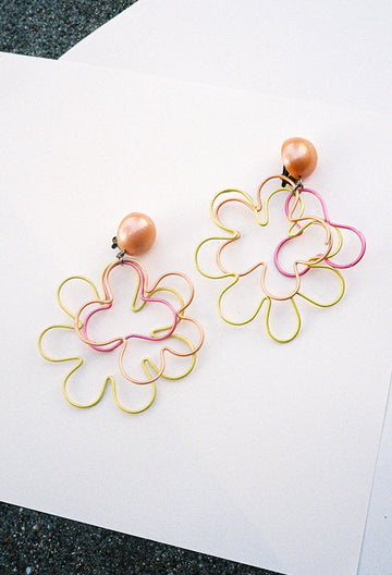 1960s Flower Earrings