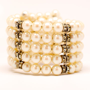 Cadoro 1960's Faux Pearl Wrap Bracelet