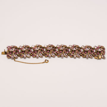 Hollycraft 1950's Violet and Crystal Bracelet