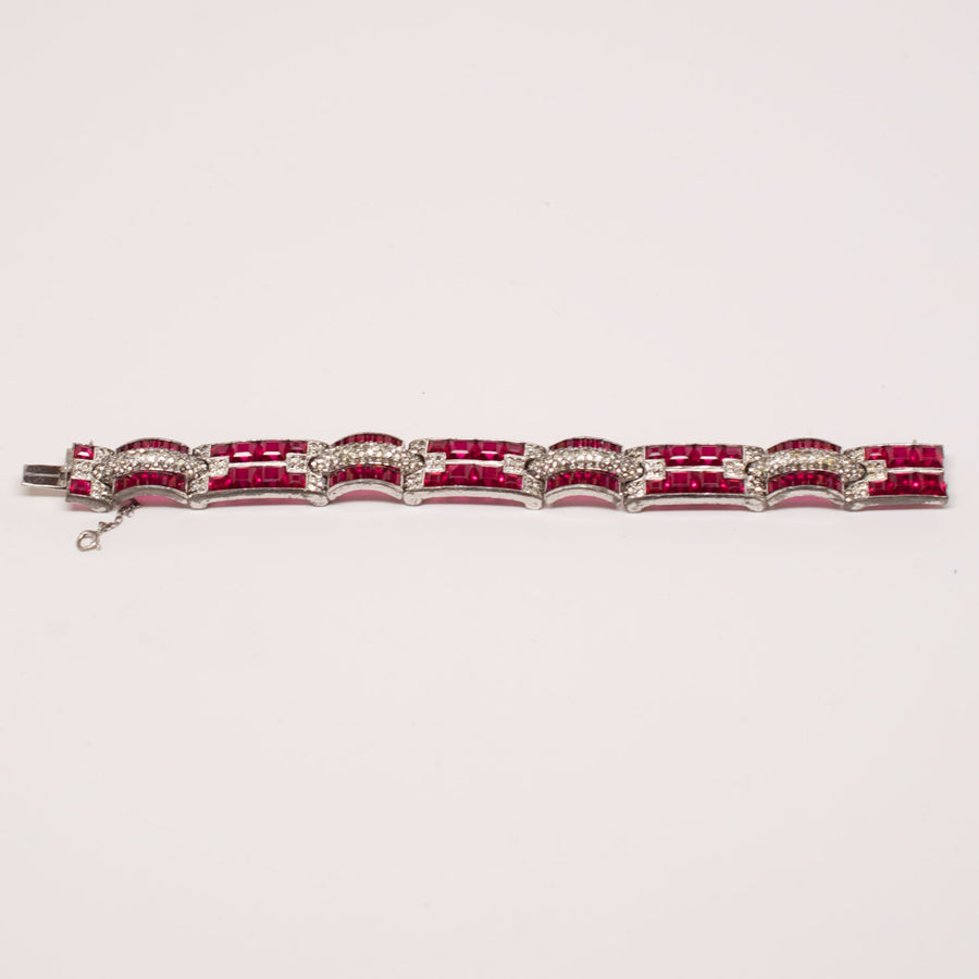 Unsigned Deco Crystal Bracelet