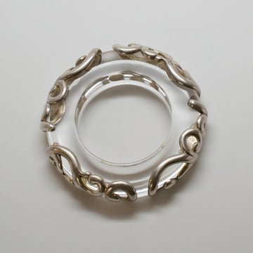 Dominique Aurientis Acrylic and Silver Bangle Bracelet