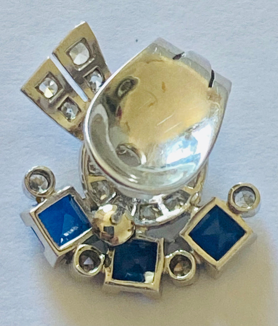 Sapphire and Diamond Earrings