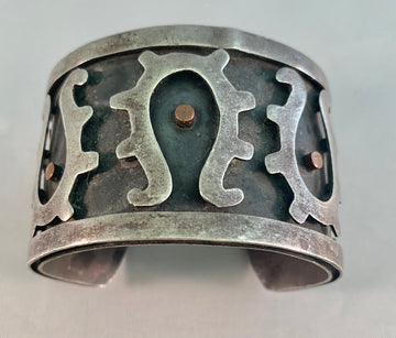 Los Costillo Metal Cut Out Detail Cuff Bracelet