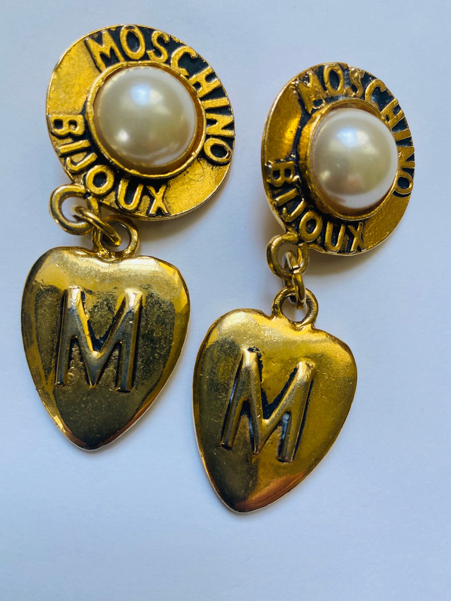Moschino heart earrings