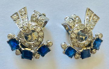 Sapphire and Diamond Earrings