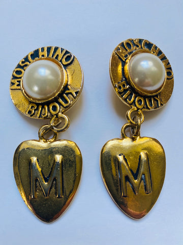 Moschino heart earrings
