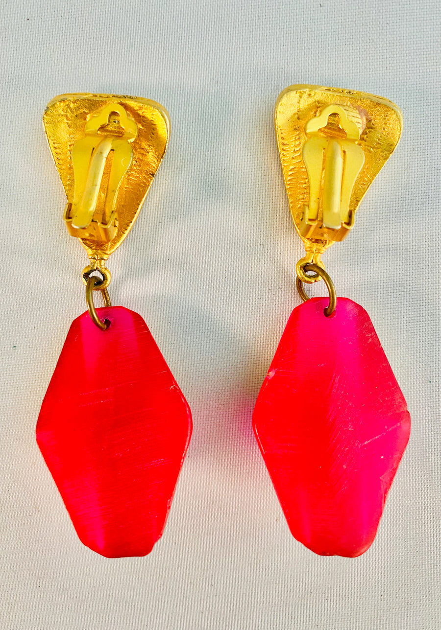 Lucite Vintage Earrings
