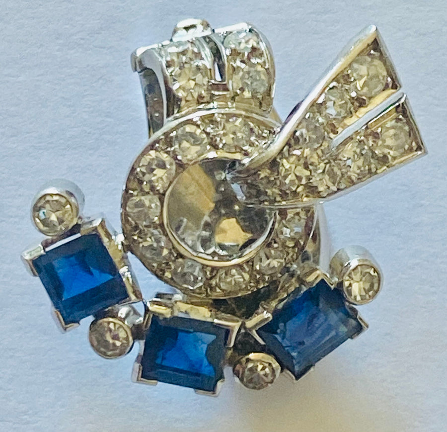 Sapphire and Diamond Earrings