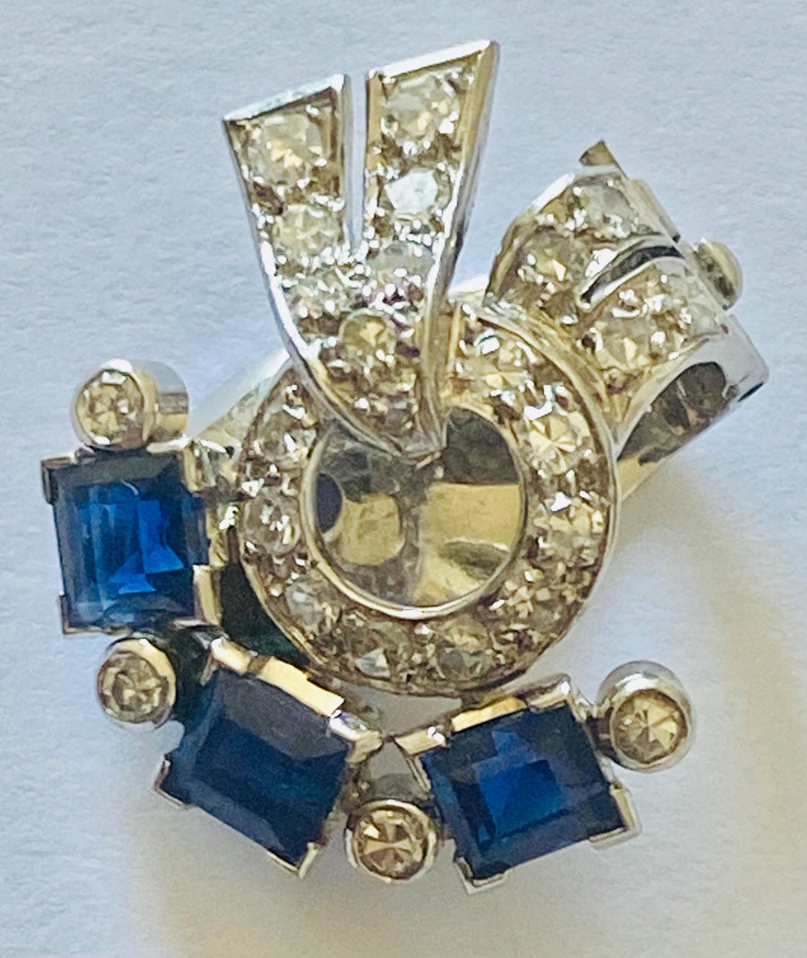 Sapphire and Diamond Earrings